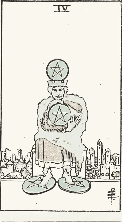 Four of Pentacles tarot card
