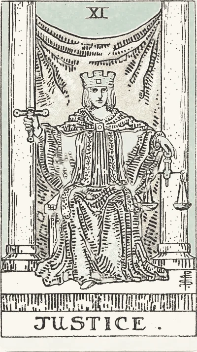 Justice tarot card