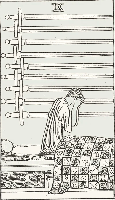 Nine of Swords tarot card