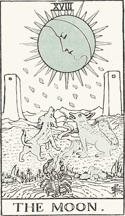 The Moon tarot card
