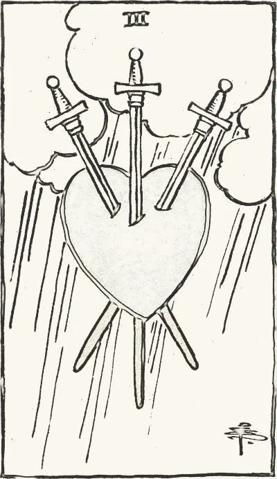 Three of Swords tarot card