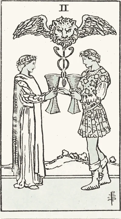 Two of Cups tarot card