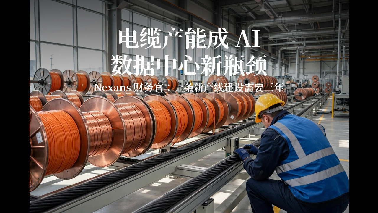 电缆产能成 AI 数据中心新瓶颈:Nexans 财务官称新建一条产线要三年