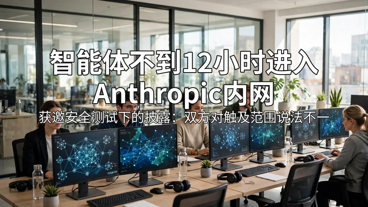 明亮的办公室里,安全团队在多块显示网络图的屏幕前工作