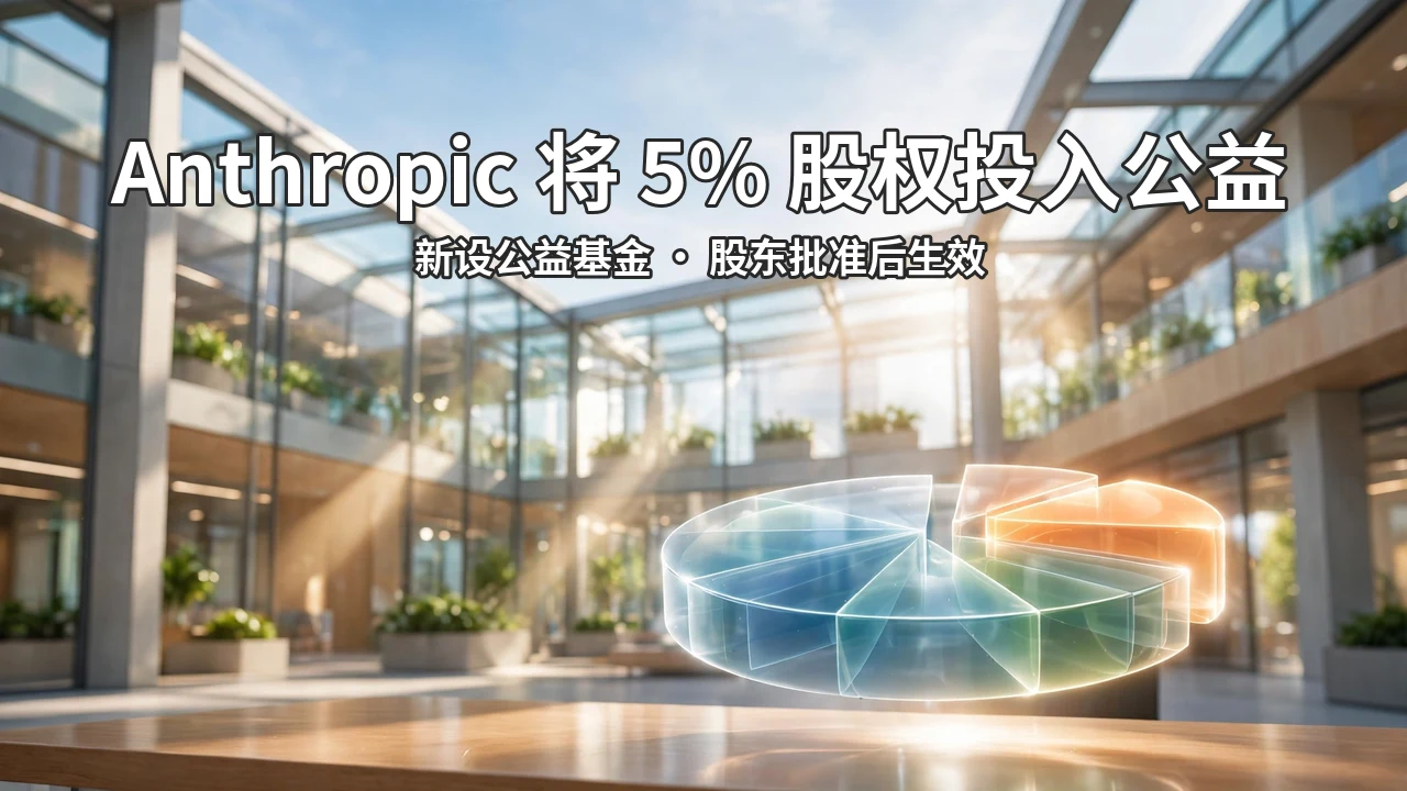 Anthropic 将 5% 股权注入新设公益基金