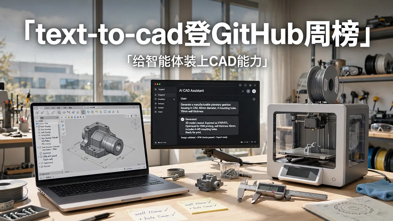 text-to-cad Hits GitHub Weekly Chart: CAD Skills for Agents