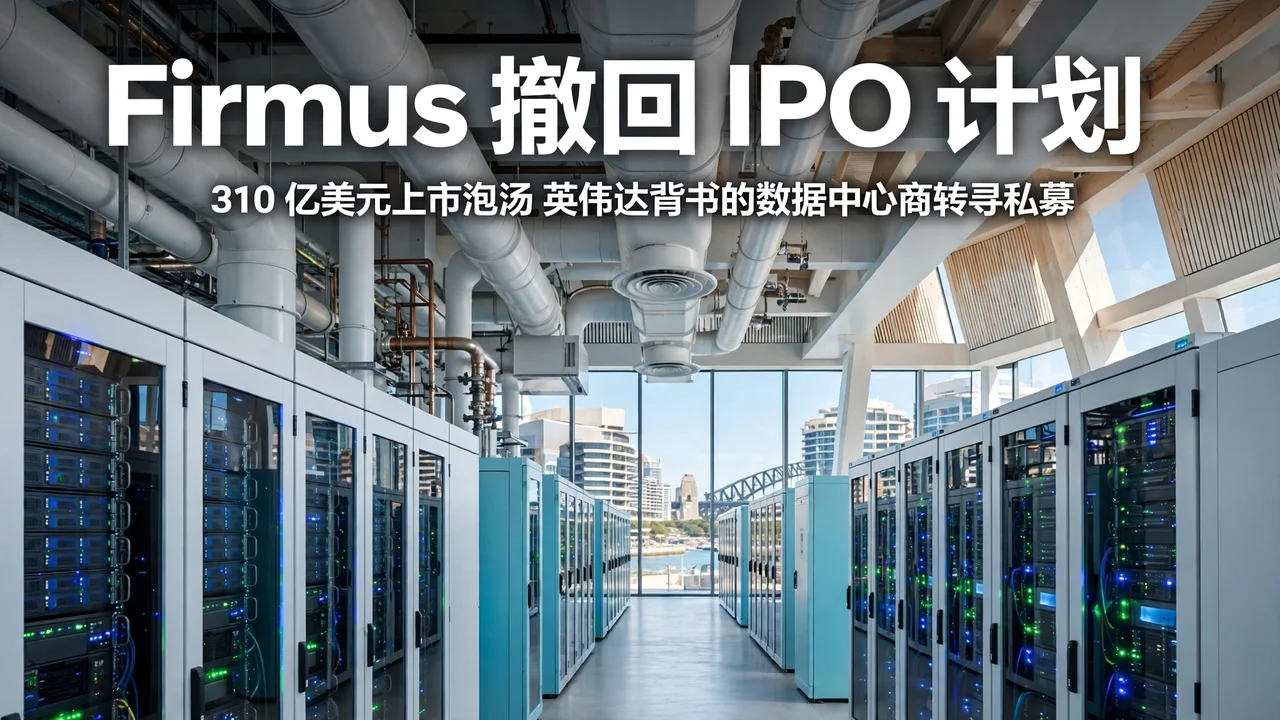 英伟达支持的 Firmus 撤回 310 亿美元 IPO，原为澳洲近 30 年最大上市
