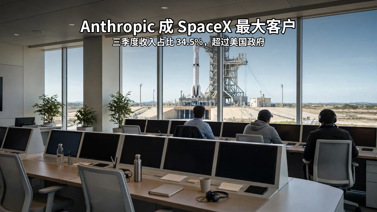 阳光下的发射场与测控大厅，火箭矗立在发射台上