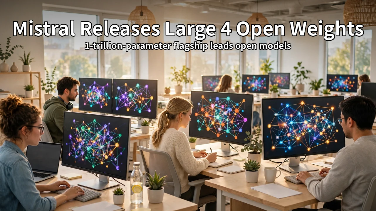 Mistral Releases Large 4 Open Weights: 1-Trillion-Parameter Flagship Leads Open Models in Coding and Cyber Defense