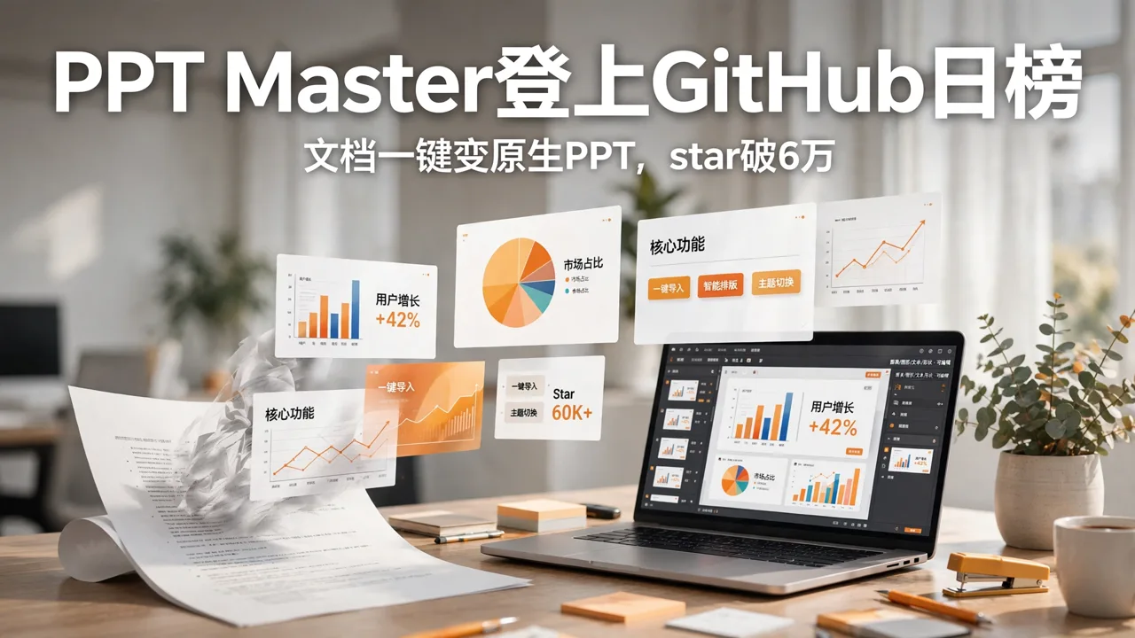 PPT Master 登 GitHub 日榜:文档变原生 PPT
