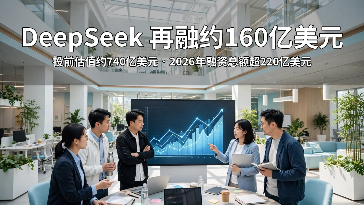 阳光明亮的现代科技办公室中,工程师围绕大屏幕讨论上升曲线