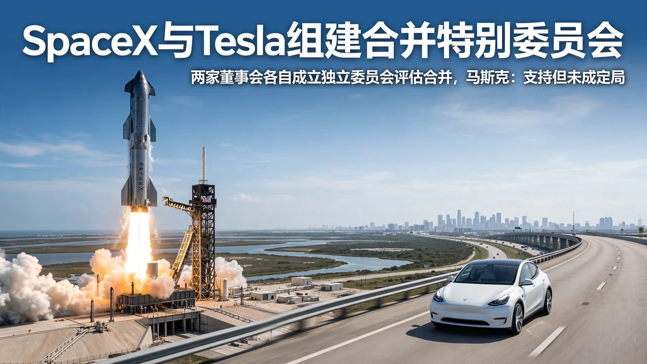 AI 生成示意图：SpaceX 星舰发射与特斯拉电动汽车