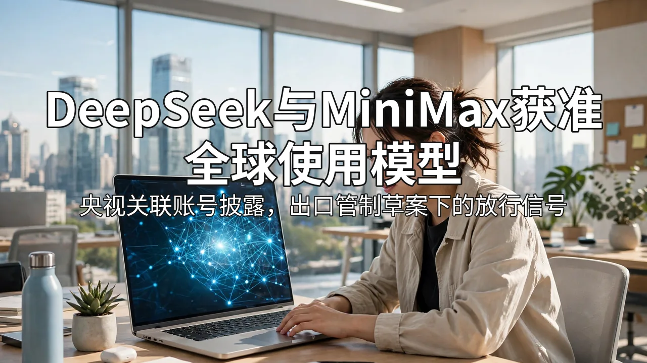 Engineer working on a laptop in a bright office with a city skyline outside