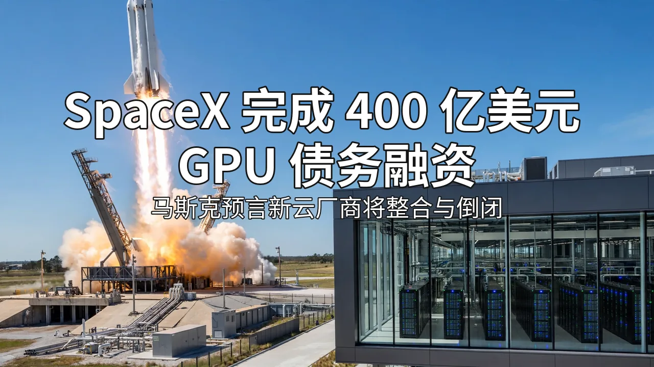 阳光明媚的发射场,火箭升空,旁边是带服务器机房的现代建筑