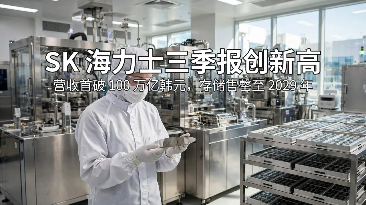 SK 海力士三季报创新高：营收首破 100 万亿韩元，存储售罄至 2029 年